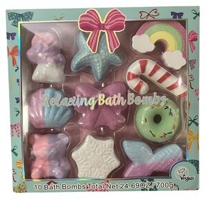 Festive 10 Piece Bath Bombs Set